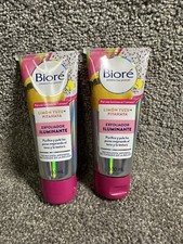Biore Brightening Exfoliating Scrub Yuzu Lemon  Dragon Fruit 3.5 Oz Lot Of 2