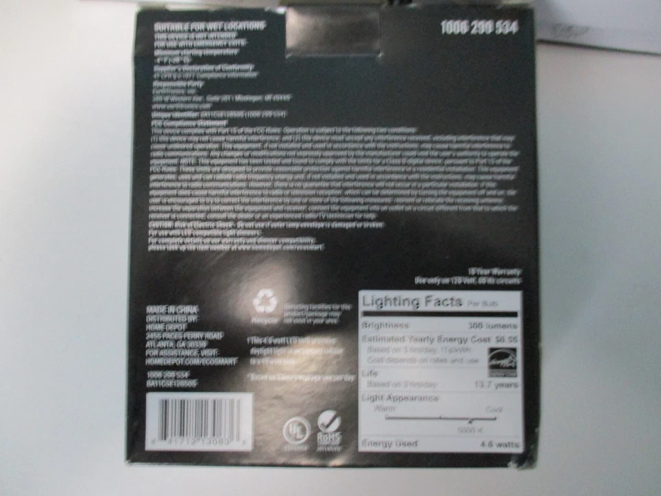 Ecosmart 9-Pack Dimmable Daylight Clear Glass 40w Replacement Candelabra Bulbs - Image 4 of 4