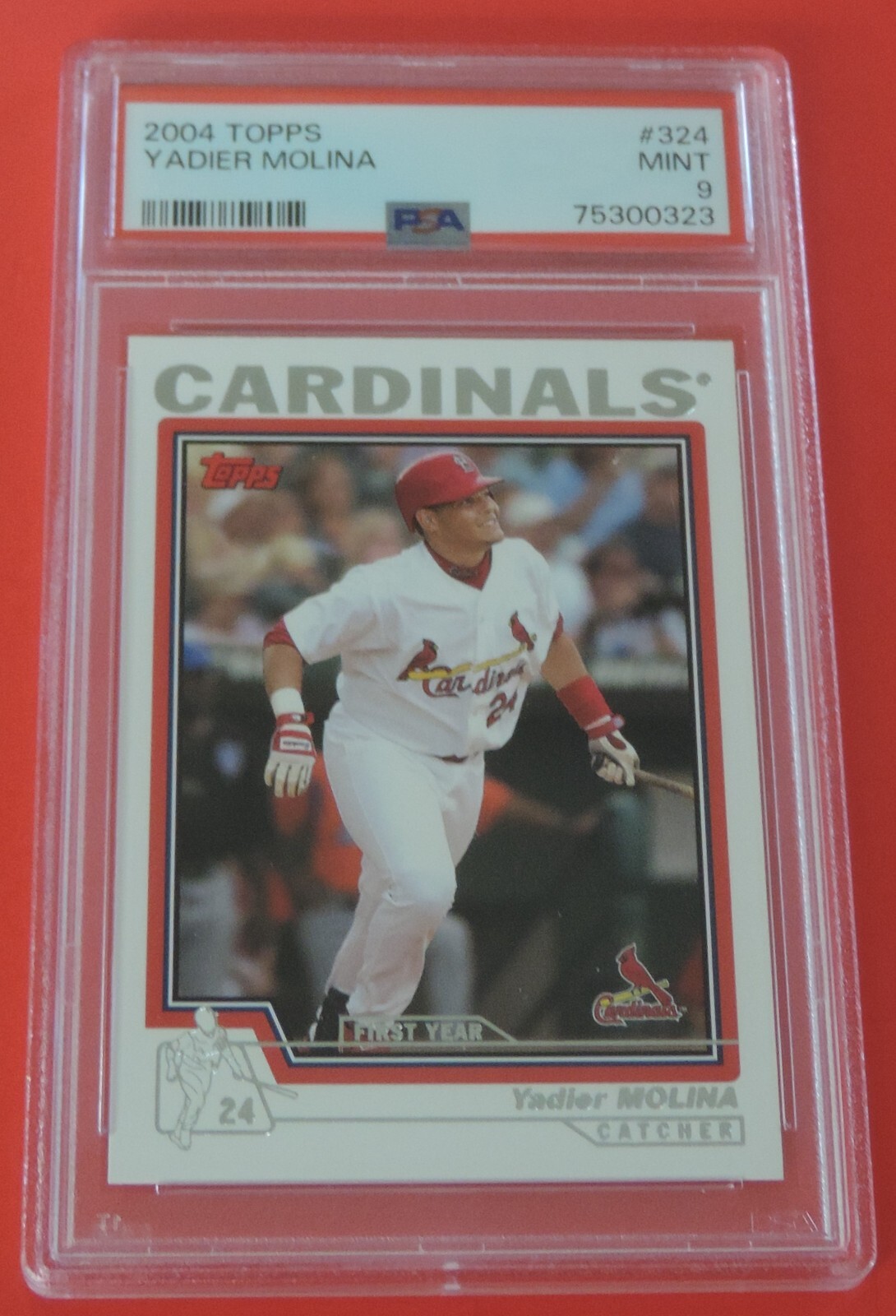 PSA 9 2004 TOPPS YADIER MOLINA ROOKIE CARD #324 YO-MO FUTURE HOF 'ER