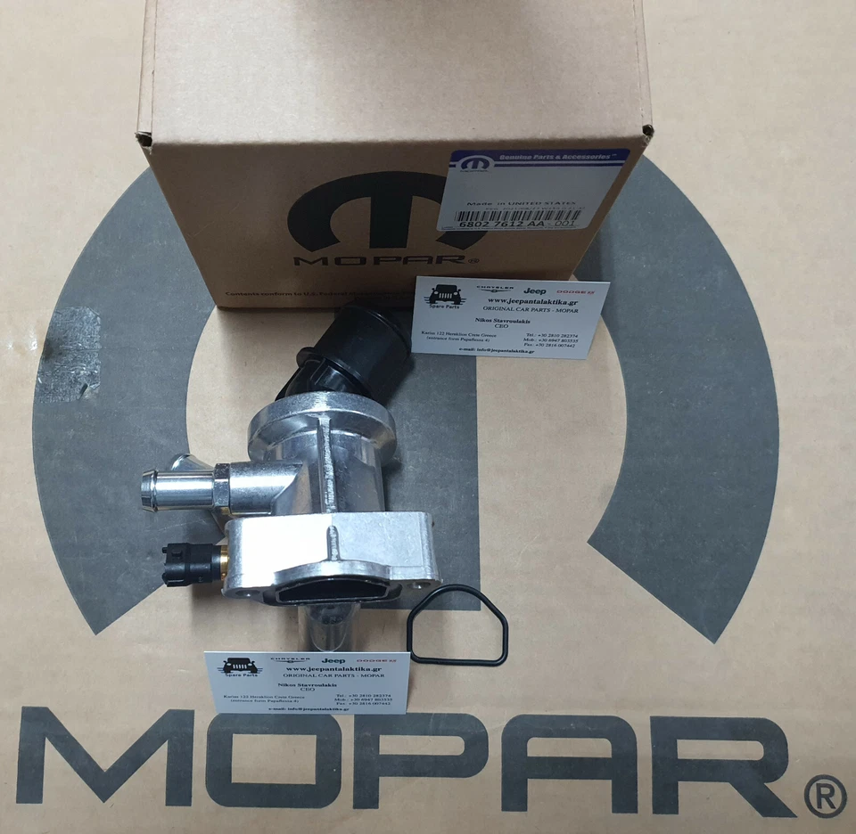 Termostato Jeep Wrangler 2007-2010 2.8 CRD Nuevo Genuino Mopar 68027612AA Foto 3 de 4