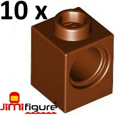 NEW 10 x LEGO Technic Brick 1x1 with Hole Reddish Brown 6541 Genuine ...
