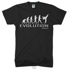 Karate Evolution T Shirt Mens Womens Present Top Sports Martial Arts Self Defend