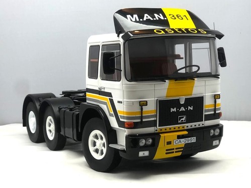 HOMBRE F8 22.361 AMARILLO BLANCO KKSCALE RK180111 1:18 CAMIÓN TRACTOR 1978 - Imagen 6 de 8