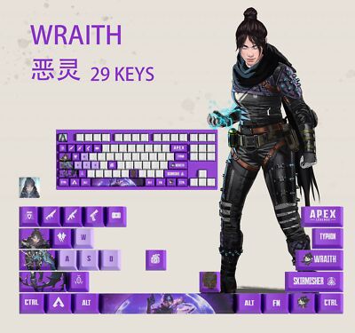 APEX keycaps WRAITH PBT sublimation keycaps 29 keys OEM height