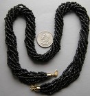 Vtg Designer Torsade Necklace Seed Bead Multi 7 Strand Choker Necklace Trifari  — photo 6