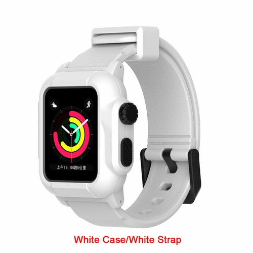 Waterproof Silicone Sport Band & Armor Case For Apple Watch iWatch 2/3 42mm - Picture 12 of 13