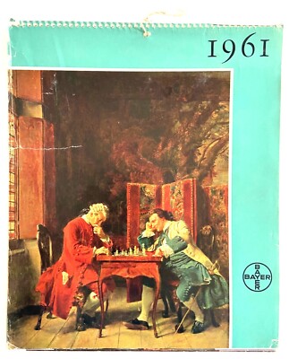 Art Calendar 1961 Farbenwerke Bayer AG, Edgar Degas, Max Liebermann Art Print