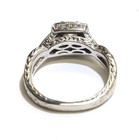14K White gold GSL Round natural .79ct I2 F halo diamond engagement ring 5.1g — photo 5