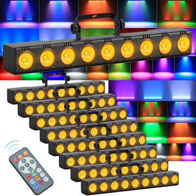 9LED RGBW Wall Wash Light Bar DMX Stage DJ Beam Lighting Disco Party Effect US