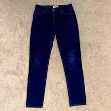 Women  s PAIGE Skyline Ankle Peg dark wash jeans / super stretch / size 27