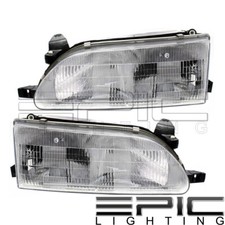 Halogen Headlamps Headlights For 1993-1997 Toyota Corolla - Left Right Side Pair Halogen Headlamps Headlights For 1993-1997 Toyota Corolla - Left Right Side Pair
