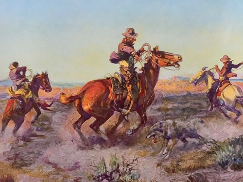 Lotto: 4 stampe vintage Charles Marion Russell gokey western - Foto 7 di 11