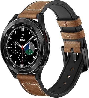 Samsung Intoval Galaxy Watch 4 Classic Genuine Leather Bands Men