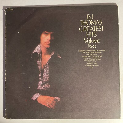 B.J. Thomas   Greatest Hits Volume Two Vinyl, LP 1971 Scepter Records   SPS 597