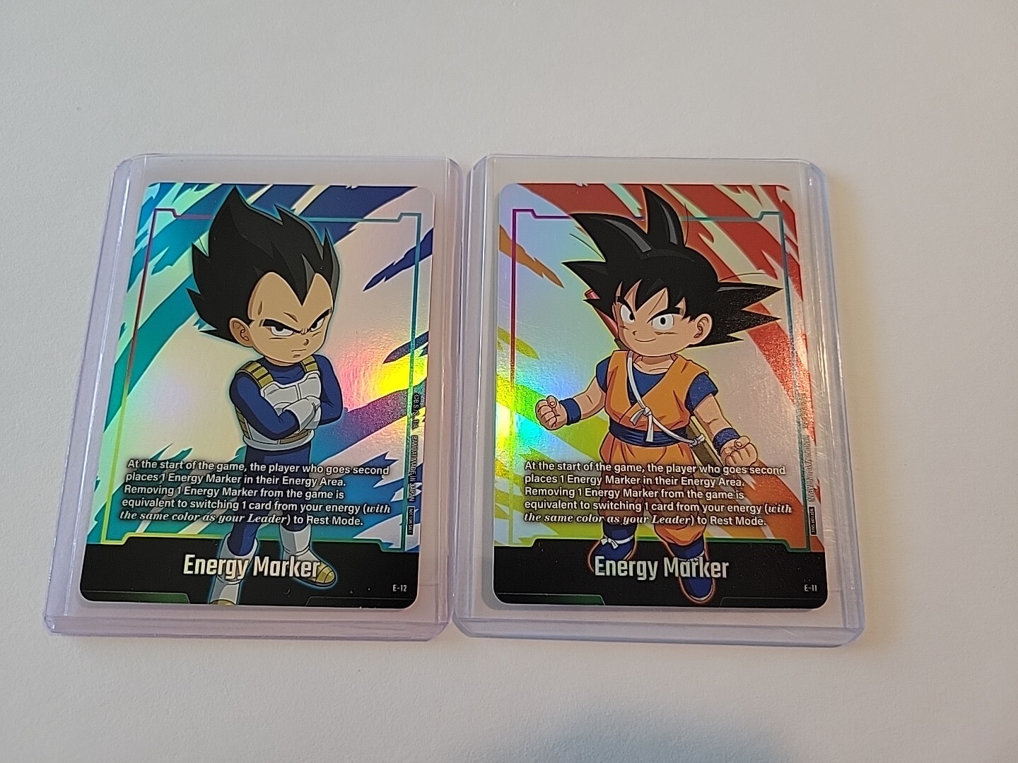 Dragon Ball Super Fusion World Energy Markers Vegeta E-12 Goku E-11 Daima