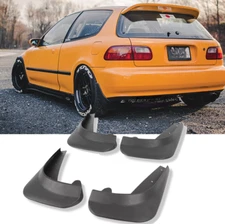 4 PCS Front & Rear Mud Guards Splash Flaps For 92-95 CIVIC 3D Hatchback EG EG9