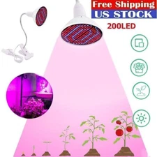 200 LED Grow Light UV IR Growing Lamp for Indoor Plants Hydroponic Plant Lamp US