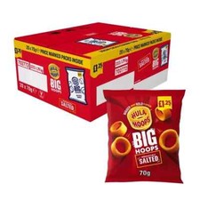 Hula Hoops Big Hoops Salted Crisps Bigger Hoop Bold Flavour 20 x 70g