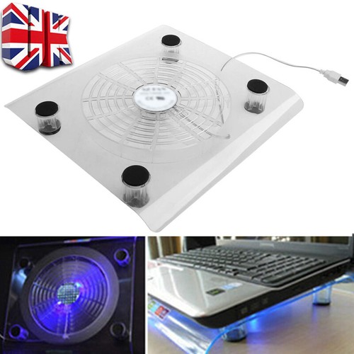10"-15" Laptop Cooler Cooling Pad Stand Tray with 1 Big USB Powered-Fan UK - Picture 7 of 9