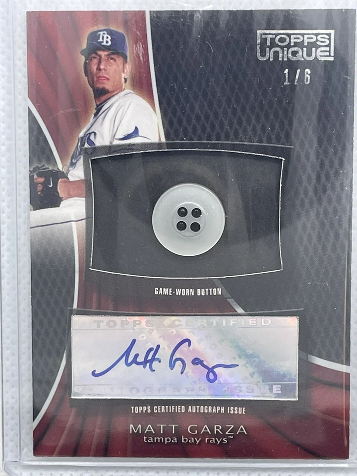2009 Topps 独特 Matt Garza 比赛使用球衣纽扣 1/6 UBA-MG 光线 — 第 2/4 张图片