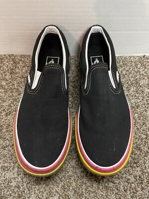 Vans Old Skool Stacked Platform Rainbow Shoes Sneaker Women Size Men  NICE!