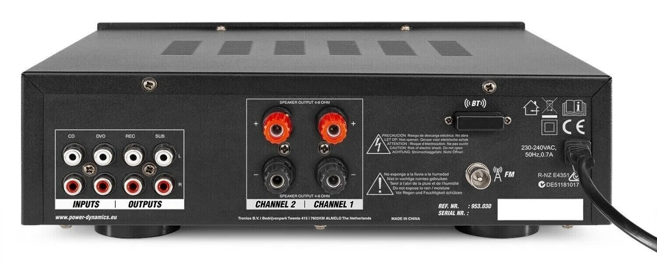 KIT AUDIO FILODIFFUSIONE 2 ZONE BLUETOOTH+USB+FM+TELECOMANDO+DIFFUSORI 16 CM - Immagine 2 di 4