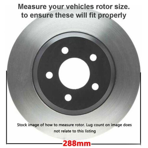 288mm Front Brake Rotor + Ceramic Pad Kit for VW Jetta Golf Eos Audi A3 Quattro - Picture 3 of 8