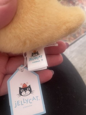 Jellcat Dorit Duckling Plush Stuffed Animal Soft Cute NWT and Dust