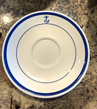 Homer Laughlin China Blue & White Anchor Pattern 59 Cups & 56 Saucers