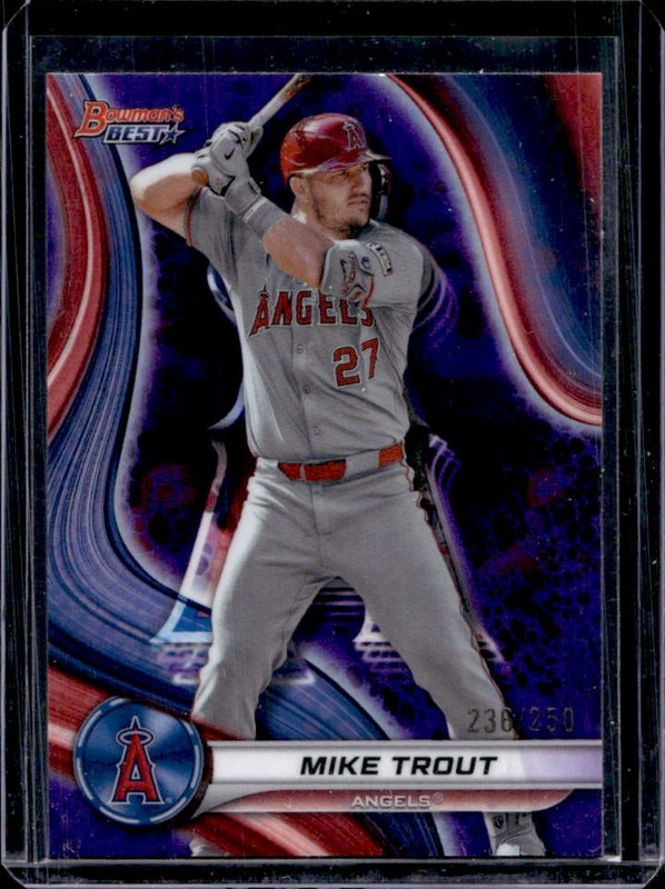 2024 Bowman's Best Mike Trout Purple Refractor #/250 Angels