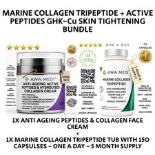 MARINE COLLAGEN CREAM GHK-Cu PEPTIDE ANTI-AGEING ANTI-WRINKLE FACE CREAM BUNDLE