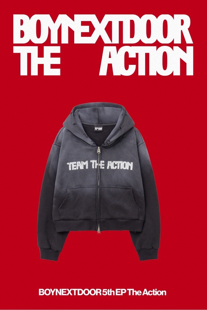 【新品】BOYNEXTDOOR ボネクド THE ACTION フーディー BOYNEXTDOOR 5th EP [ The Action ] OFFICIAL MERCH Zip-Up Hoodie +