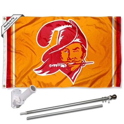 Wincraft Tampa Bay Buccaneers Vintage Flaggenmast und Halterung Kit