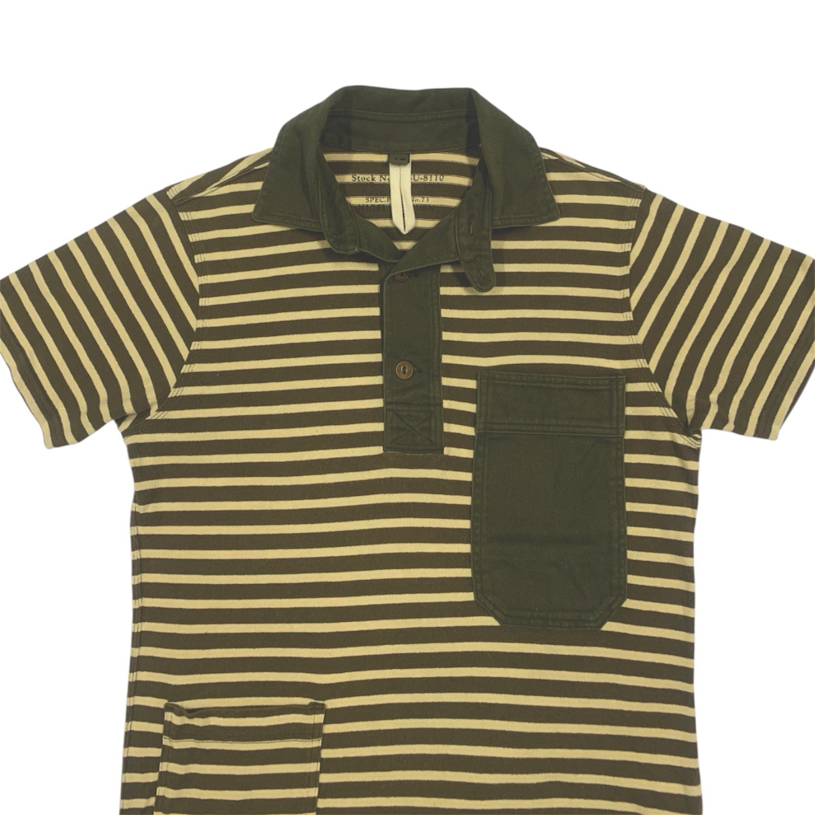 NIGEL CABOURN Vintage Processed Border Heavy Polo… - image 2