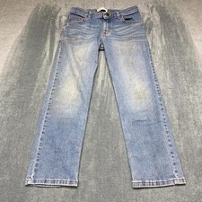 Wrangler Jeans Boys 12 Husky Blue Denim Cotton Stretch Everyday Wear Straight