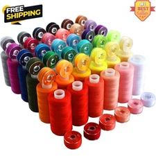 72 PCS Sewing Thread Assortment – 36 Colors for Sewing Machine with Accessories
