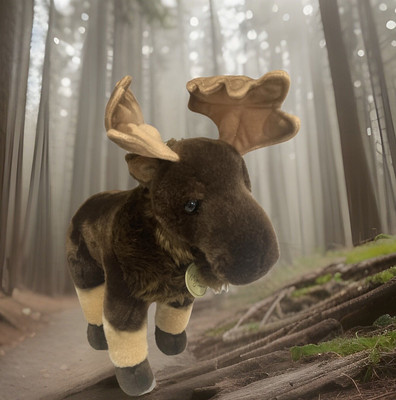 Aurora World Miyoni Standing Moose Plush Stuffed Animal Brown 2016 13''