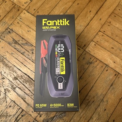 Rechargeable Fanttik T9 APEX 3000 Amp Jump Starter. PD 65W Fast Charger