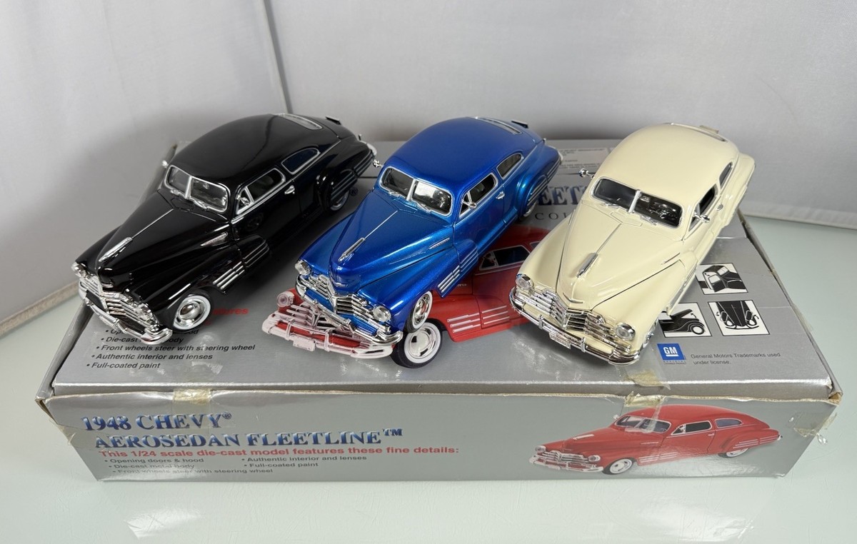 3pc 1:24 Scale 1948 Chevrolet Aerosedan Fleetline Hot Rod Lowrider