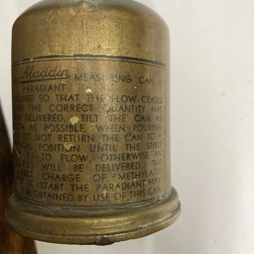 Antique/ Vintage Aladdin Paradiant Methylated Spirit Measuring Can  - Picture 6 of 8