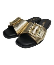 vinilo          buckle sandals Gold x Black 688-02055