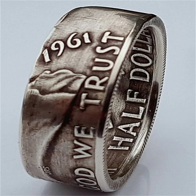 Silver Dollar Coin Ring Size 6-13 Handmade Crafted Rare Silver Morgan ...