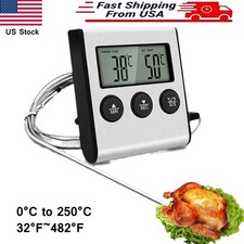 Remote Kitchen Digital Cooking Thermometer Probe Meat Food Temperature w/Timer