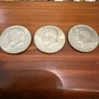 Lot Of 3 Silver Kennedy Halves:  ‘66 ‘67 ‘68 .44 Oz Silver Content Junk Bullion