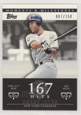 2007 Topps Moments & Milestones 7/150 Derek Jeter (1996 AL ROY 183 Hits) HOF 3bs