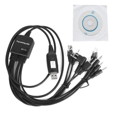 8 In 1 Two-Way Radio USB Programming Cable For Baofeng TYT Motorola KENWOOD