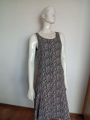 GUDRUN SJODEN schwarzes ärmelloses Kleid Gr.L