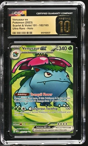 Pokemon Venusaur ex 182/165 Ultra Rare Scarlet Violet 151 - CGC 10 PRISTINE