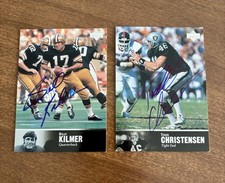 1997 Upper Deck Legends Football Autos Billy Kilmer #126 & Todd Christensen #88