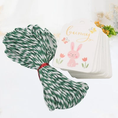 100pcs Creative Rabbit Paper Labels Lovely Gift Tag Adorable Bookmark Hanging - image 1 of 4